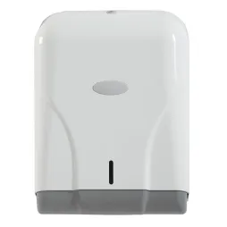 Visuel du bloc distributeur en ABS blanc pour 400 feuilles de papier essuie-mains - Leader Equipements