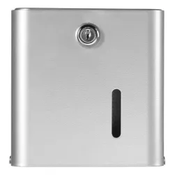 Distributeur de papier WC - Gris métal - 2 paquets ou 1 rouleau - Leader Equipements