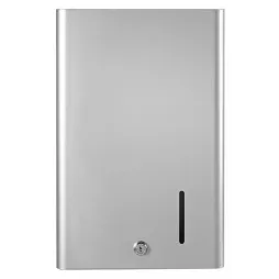 Distributeur 400 feuilles d'essuie-mains enchevêtrées - gris métallisé - Leader Equipements