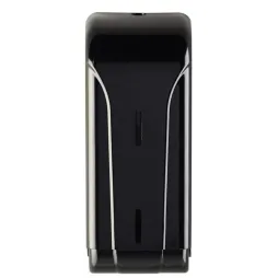 Petit distributeur en ABS noir d'essuie-mains à dévidage central - Oléane 150 formats - Leader Equipements