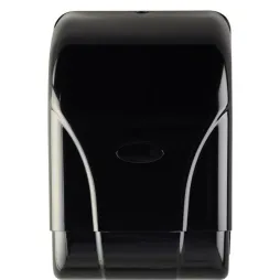 Grand distributeur en ABS noir d'essuie-mains à dévidage central - Oléane 450 formats - Leader Equipements