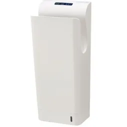 Bloc sèche-mains vertical design AERY Prestige en ABS antibactérien blanc - 750 W - Leader Equipements