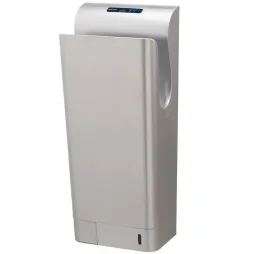 Bloc sèche-mains vertical design en ABS gris métal antibactérien - AERY Prestige 750 W - Leader Equipements