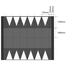 Plateau ralentisseur modulaire en caoutchouc