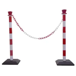 Kit de poteaux PVC de signalisation à chaîne