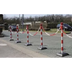 Kit de poteaux PVC de signalisation à chaîne