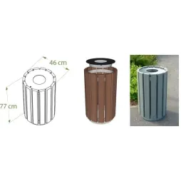 Poubelle extérieure en plastique recyclé Rando Poubelle extérieure en plastique recyclé Rando