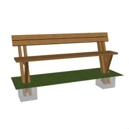 Banc en bois très résistant