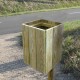 Corbeille en bois, Shetland, carrée, 50 litres