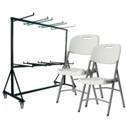 40 chaises pliantes et leur chariot