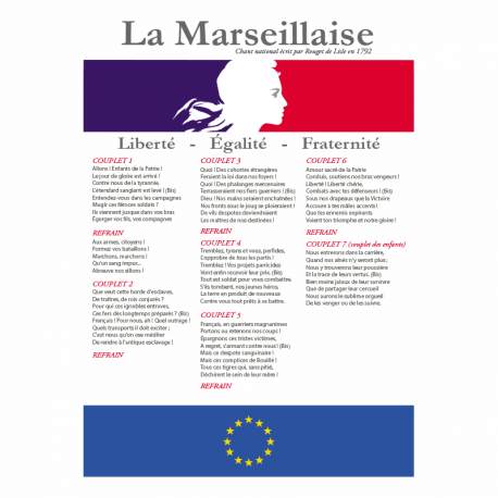 Affiche PVC rigide : La Marseillaise pour collège et lycée