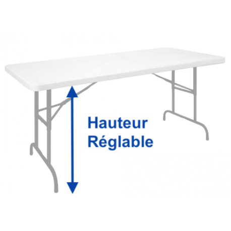 Table Pliante 240cm Blanche + Housse Catering 7house