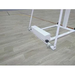 But de basket en acier avec roues