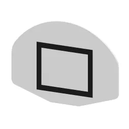 Panneau de basket en forme de demi-lune