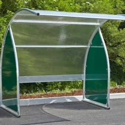 Abri vélo en polycarbonate et joue en tôle