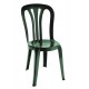 Chaise en plastique, légère verte