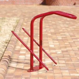 Barrière pour vélos en acier galvanisé sur platine