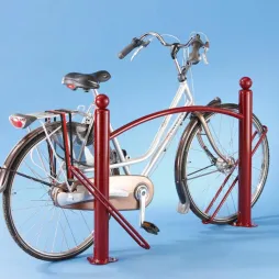 Barrière en acier range vélo peu encombrante