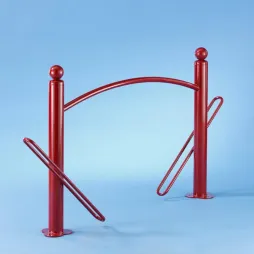 Barrière gare vélo à fixer au sol sur platines