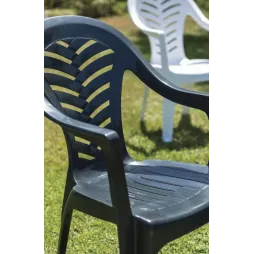 Fauteuil extérieur intérieur gris anthracite