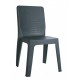 Chaise polypro gris anthracite