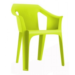 Fauteuil design vert anis polypro