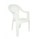 Fauteuil polypro blanc empilable