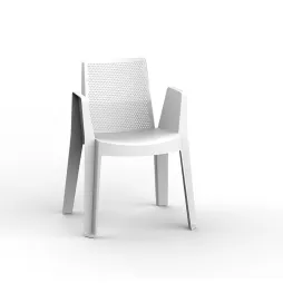 Fauteuil tendance en polypro blanc