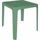 Table carrée 70 cm polypro monobloc, table vert