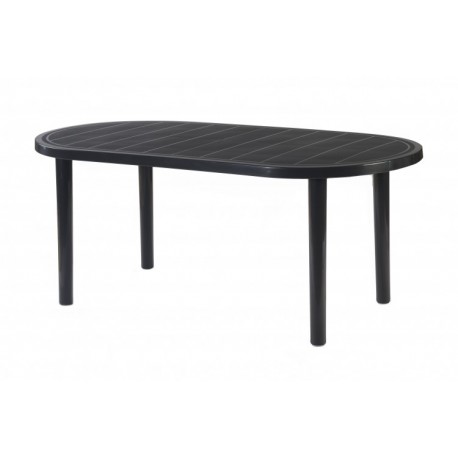 Table polypro ovale coloris noir