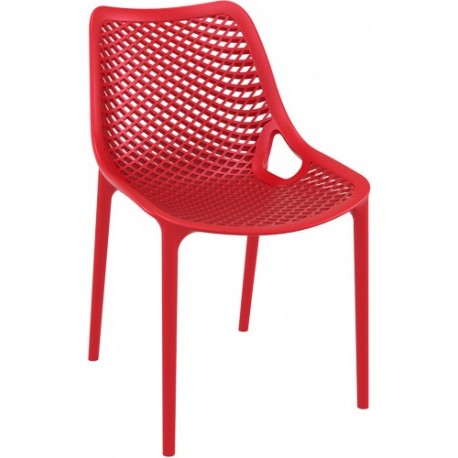 Une très belle chaise forme grille rouge