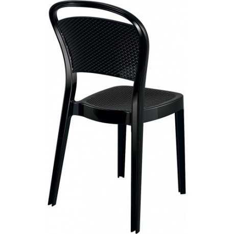 Chaise de campagne noire en polycarbonate