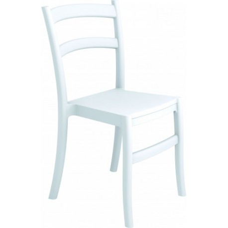 Chaise polypro et fibre de verre blanche