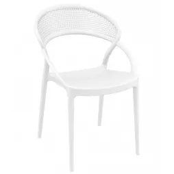 Chaise en polypro et fibre de verre coloris blanc