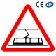 Panneau de signalisation traversée de voie de tramway (A9)