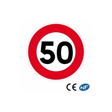 Panneau de circulation annonçant une limitation de vitesse (B14)