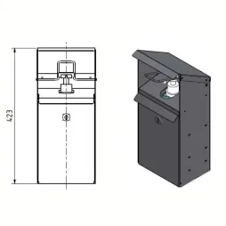 Boite distributrice de gel désinfectant en inox