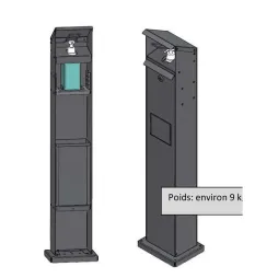 Borne de désinfection avec corbeille - Flacon jusqu'à 1L