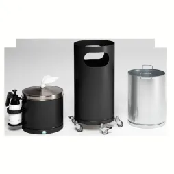 Station de désinfection sur roulettes en 3 éléments