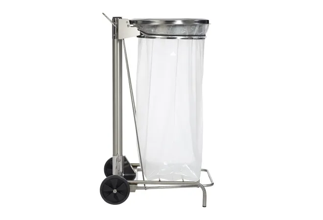 Support Sacs poubelles Roulant En Inox Pour Collectivit s Support Sacs poubelles Roulant En Inox Pour Collectivit s