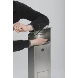 Borne de désinfection avec corbeille - Flacon jusqu'à 1L