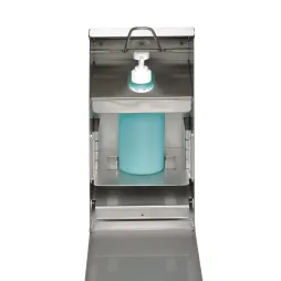 Boite distributrice de gel désinfectant en inox