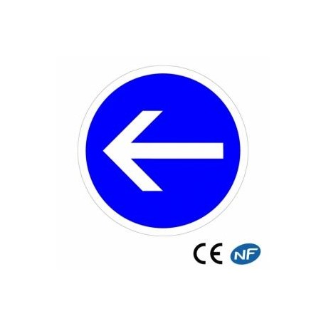 Panneau de circulation obligation de tourner à gauche B21.2