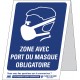 Affiche port du masque obligatoire en A4, A3 ou format chevalet
