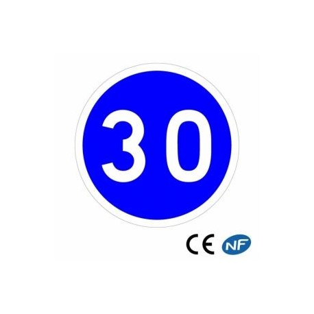 Panneau de circulation obligation de vitesse minimale B25