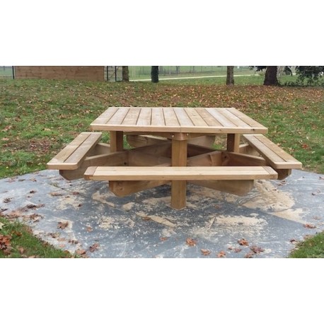 Table de jardin industrielle en bois et métal Garden - 8517