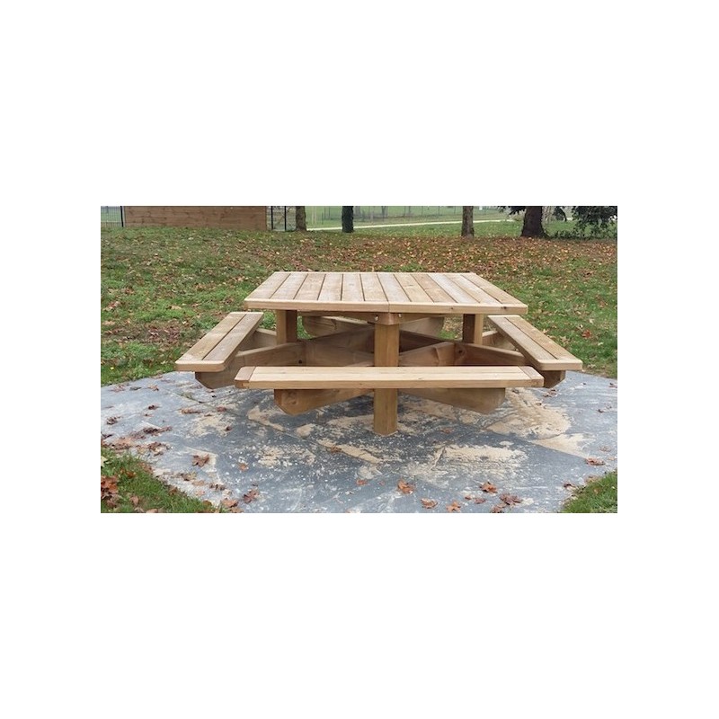 Table de jardin industrielle en bois et métal Garden - 8517