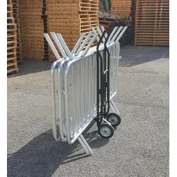 Diable de transport multifonction PRATIC'DIABLE pour barrières de police et chaises