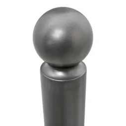 Potelet de ville en acier peint inclinable à 45°, tête Boule