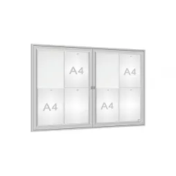 Vitrine extérieur Double Battants Tradition - Alu Anodisé